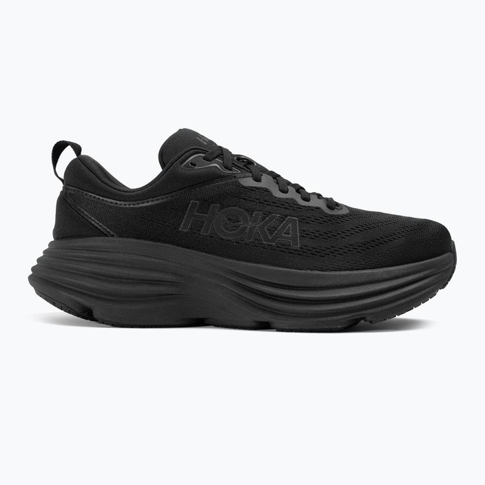 Men's running shoes HOKA Bondi 8 Wide black/black 2