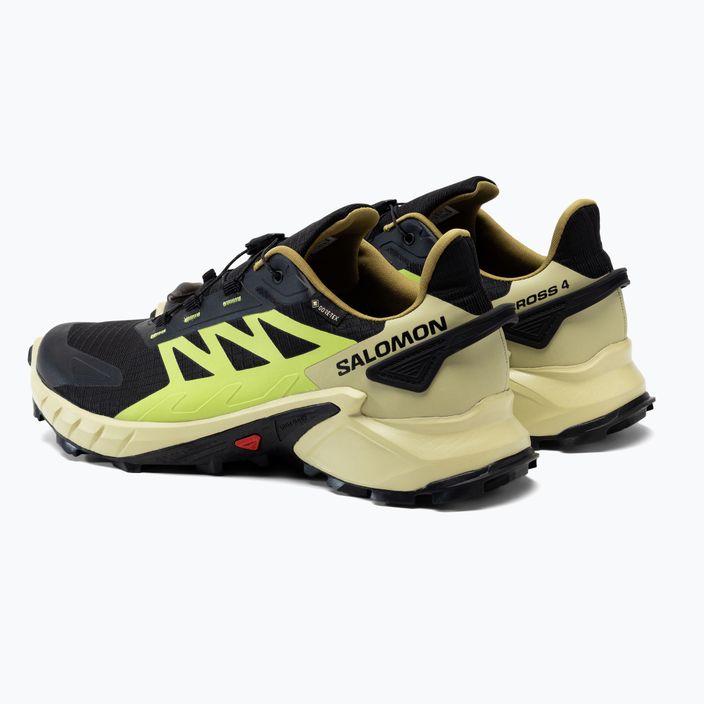 Salomon Supercross 4 GTX men's running shoes black/green L41731700 5