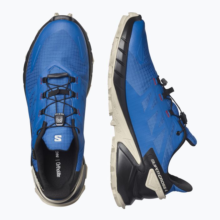 Men's running shoes Salomon Supercross 4 GTX blue L41732000 12