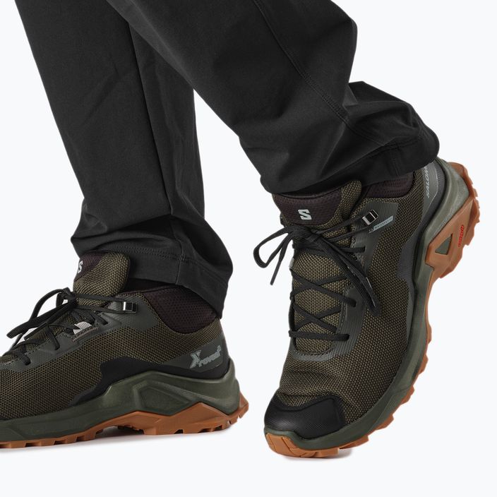 Men's trekking boots Salomon X Reveal Chukka CSWP 2 green L41763000 15
