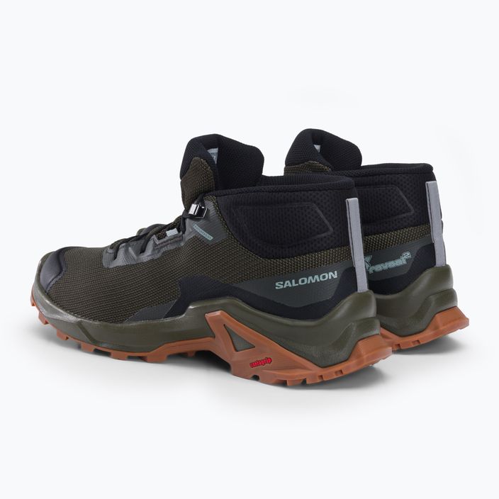Men's trekking boots Salomon X Reveal Chukka CSWP 2 green L41763000 3