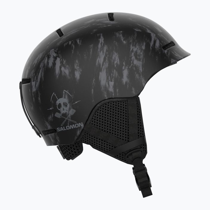 Children's ski helmet Salomon Player Combo + Goggles XV Jr black&tie/black silver 7