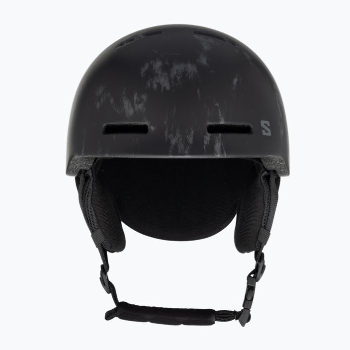 Children's ski helmet Salomon Player Combo + Goggles XV Jr black&tie/black silver 2