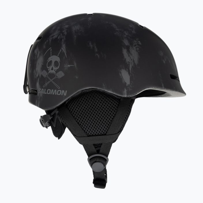 Children's ski helmet Salomon Player Combo + Goggles XV Jr black&tie/black silver 4