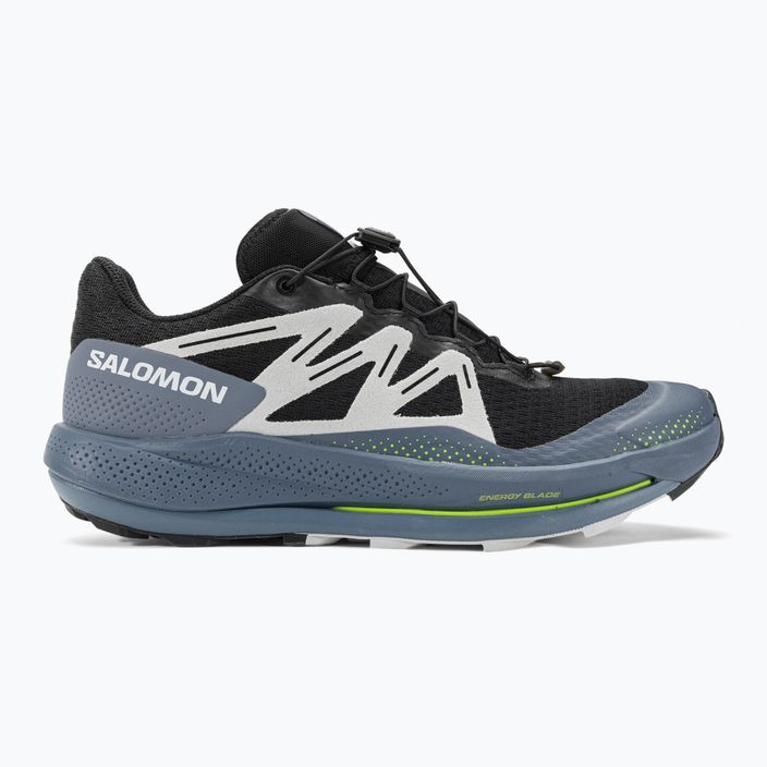 Men's Salomon Pulsar Trail running shoes black/china blue/arctic ice 2