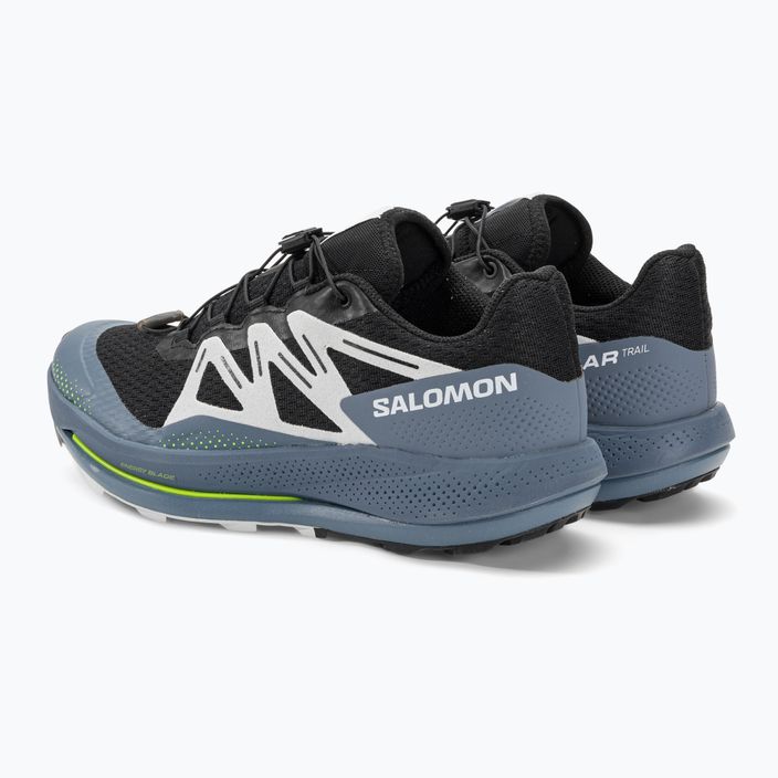 Men's Salomon Pulsar Trail running shoes black/china blue/arctic ice 3