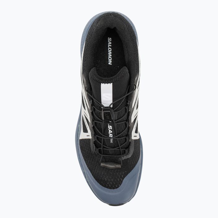 Men's Salomon Pulsar Trail running shoes black/china blue/arctic ice 6