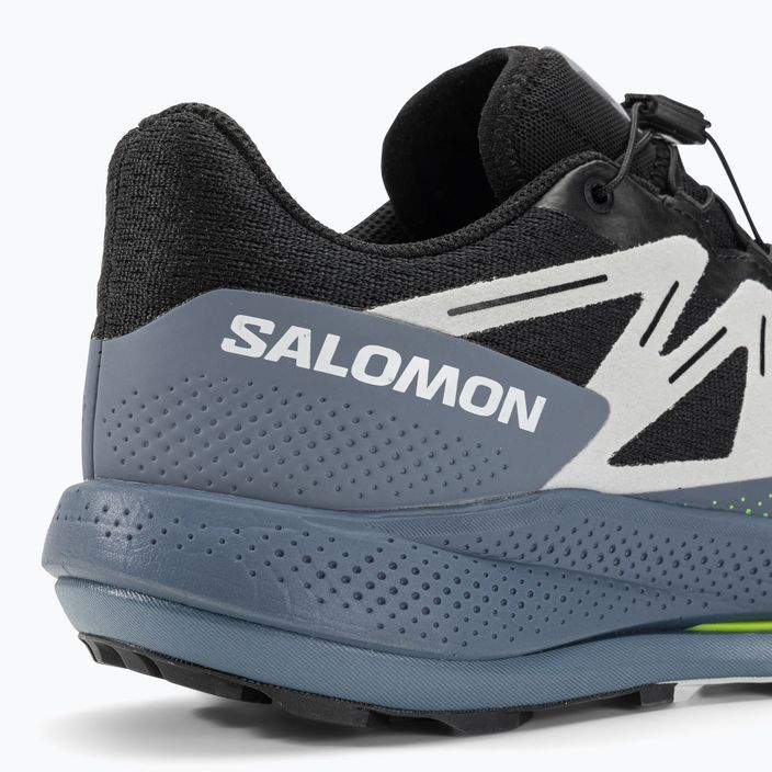 Men's Salomon Pulsar Trail running shoes black/china blue/arctic ice 9