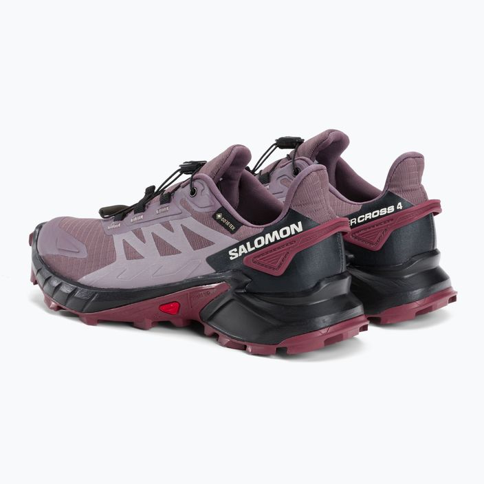 Women's running shoes Salomon Supercross 4 GTX purple L47119900 5