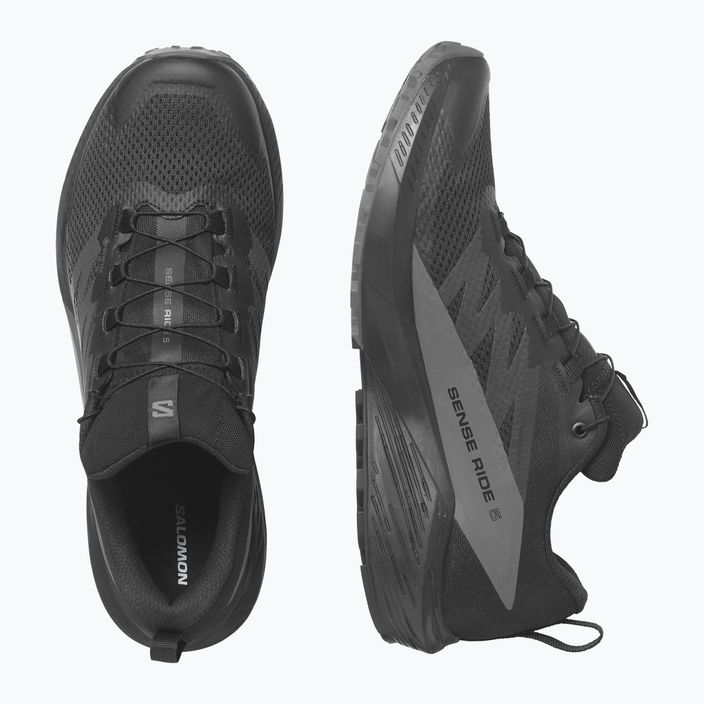 Men's running shoes Salomon Sense Ride 5 GTX black/magnet/black 9