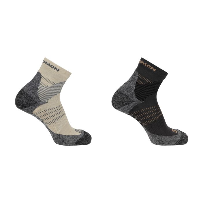 Salomon X Ultra Access Quarter trekking socks 2 pairs ebony/rainy day 2