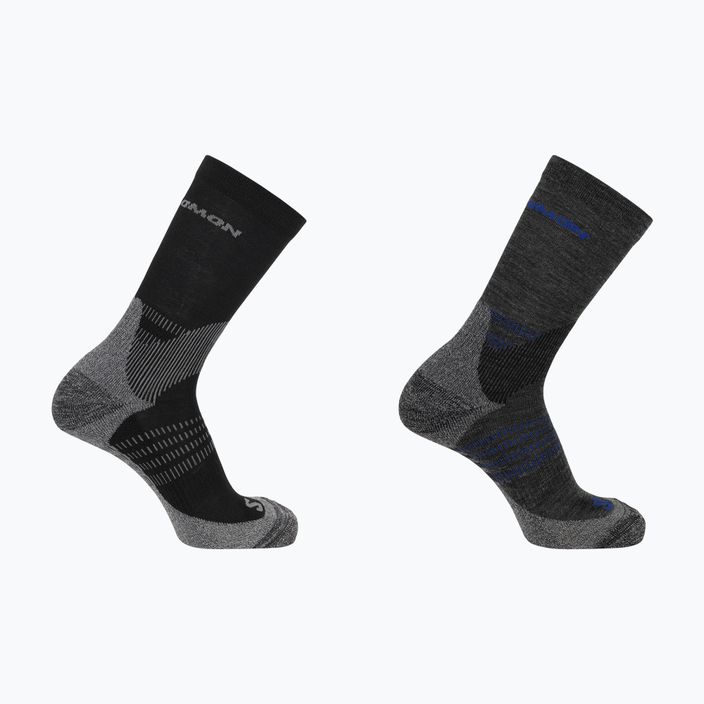Salomon X Ultra Access Crew 2 pairs trekking socks anthracite/black 8