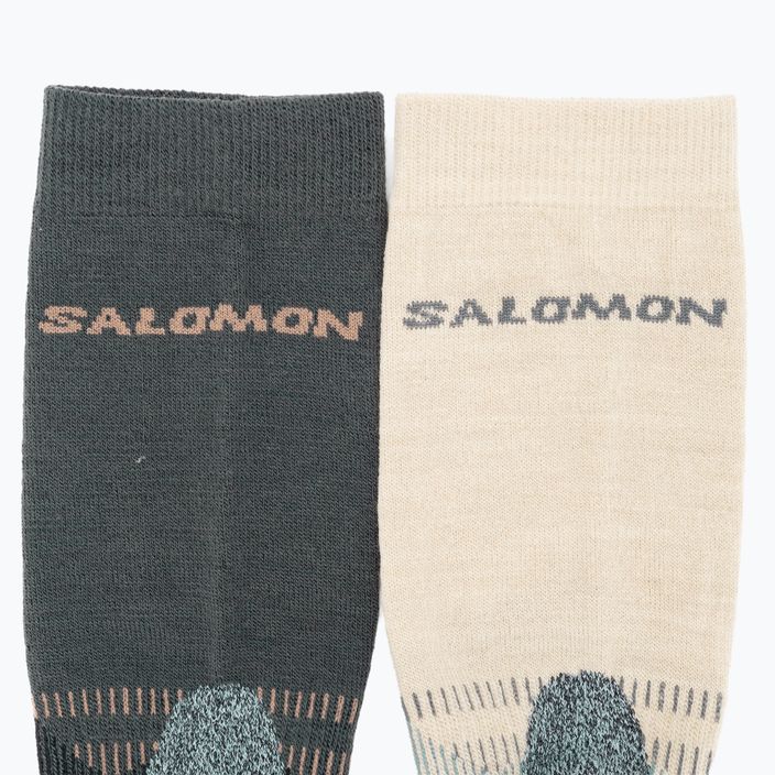 Salomon X Ultra Access Crew 2 pairs ebony/rainy day trekking socks 4