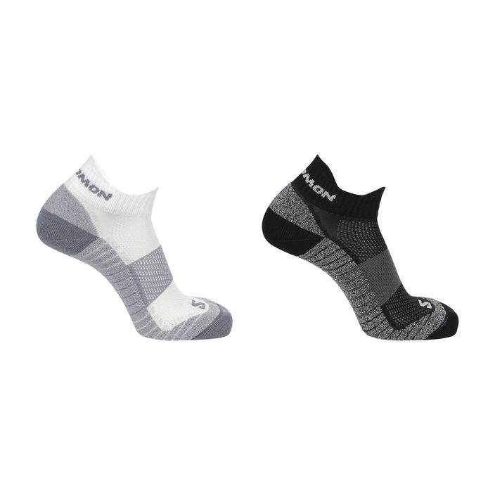 Salomon Aero Ankle running socks 2 pairs black/white 2