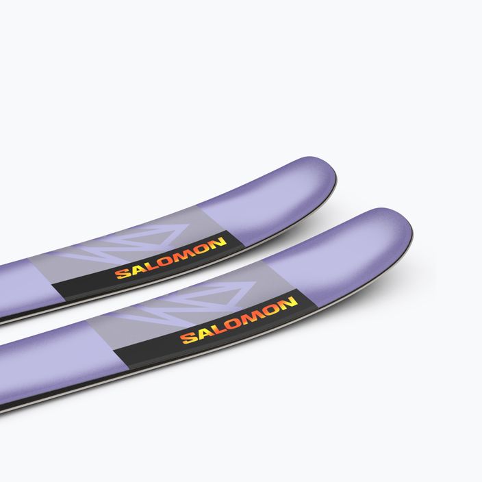 Salomon QST 106 + Skins sweet lavender/flame orange downhill skis 8
