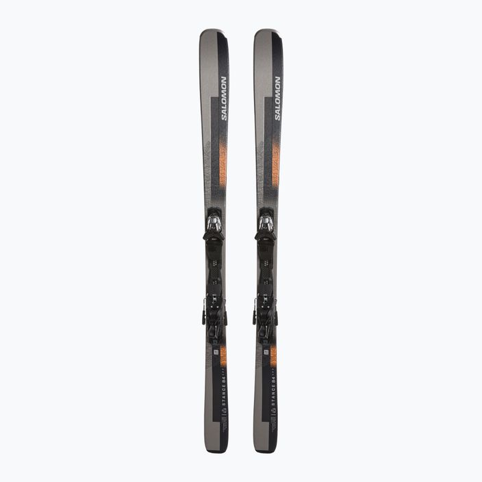 Salomon Stance 84 + M12 GW downhill skis black/neon orange/dove