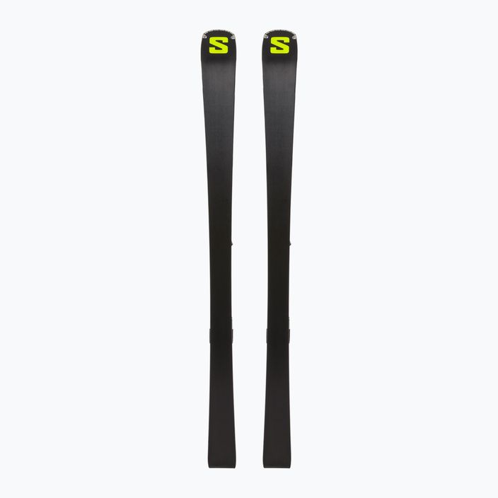Salomon S/Max 8 XT + M11 GW black/driftwood/safety yellow downhill skis 3