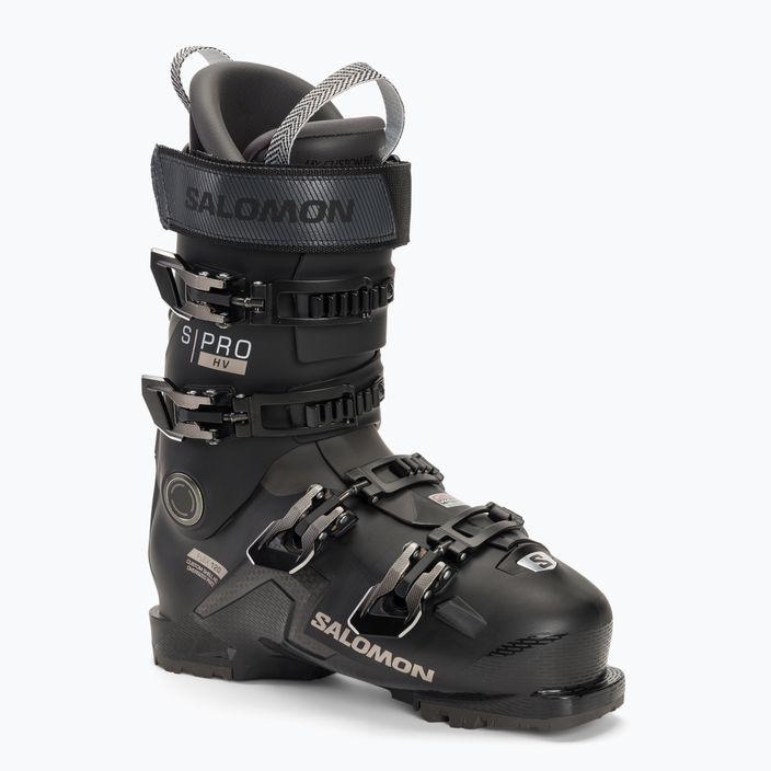 Men's ski boots Salomon S Pro HV 120 black/titanium 1 met./beluga