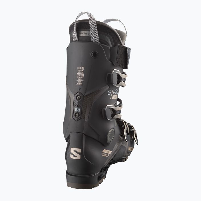 Men's ski boots Salomon S Pro HV 120 black/titanium 1 met./beluga 8