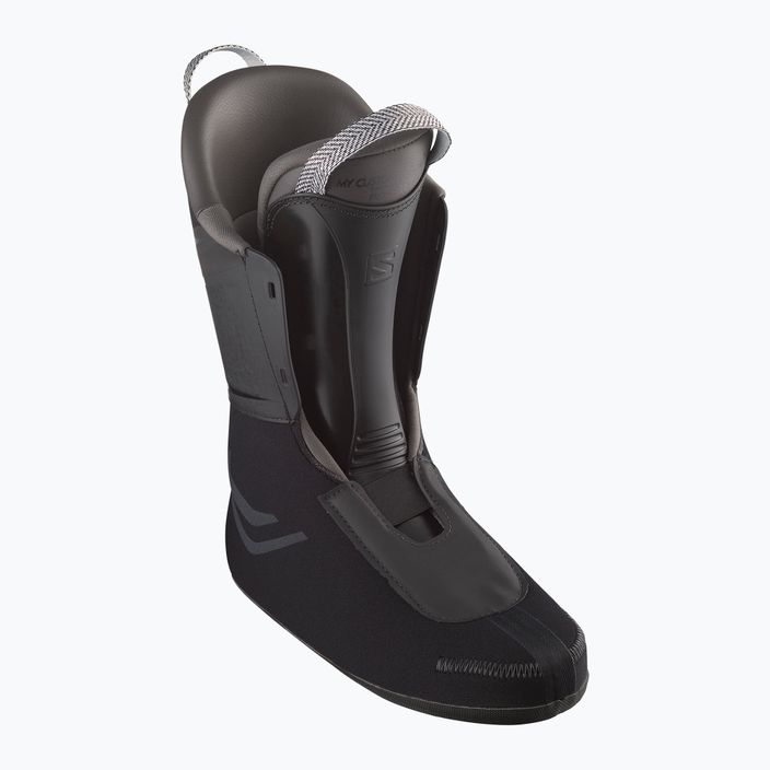 Men's ski boots Salomon S Pro HV 120 black/titanium 1 met./beluga 10