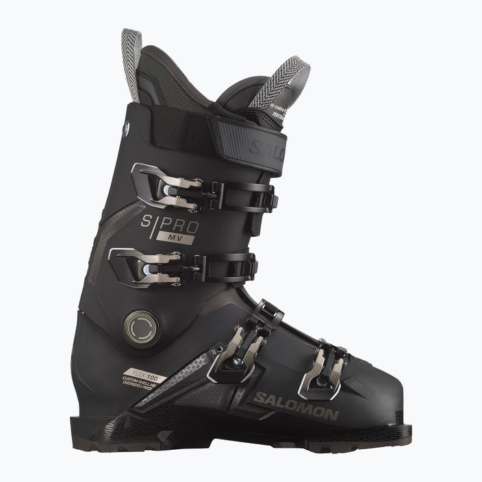 Men's ski boots Salomon S Pro MV 100 black/titanium met./belle 6