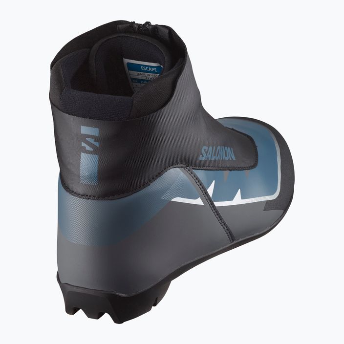 Men's Salomon Escape cross-country ski boots black/castlerock/blue ashes 9