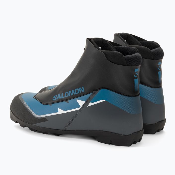 Men's Salomon Escape cross-country ski boots black/castlerock/blue ashes 3