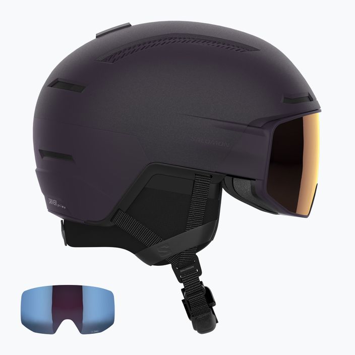 Salomon Driver Prime Sigma Plus S2/S3 night shade/silver pink/sky blue ski helmet 8