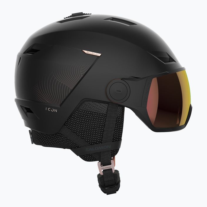 Ski helmet Salomon Icon LT Visor S2 black/pink/gold 7
