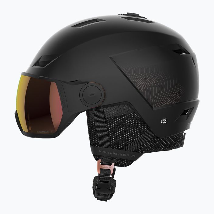 Ski helmet Salomon Icon LT Visor S2 black/pink/gold 8