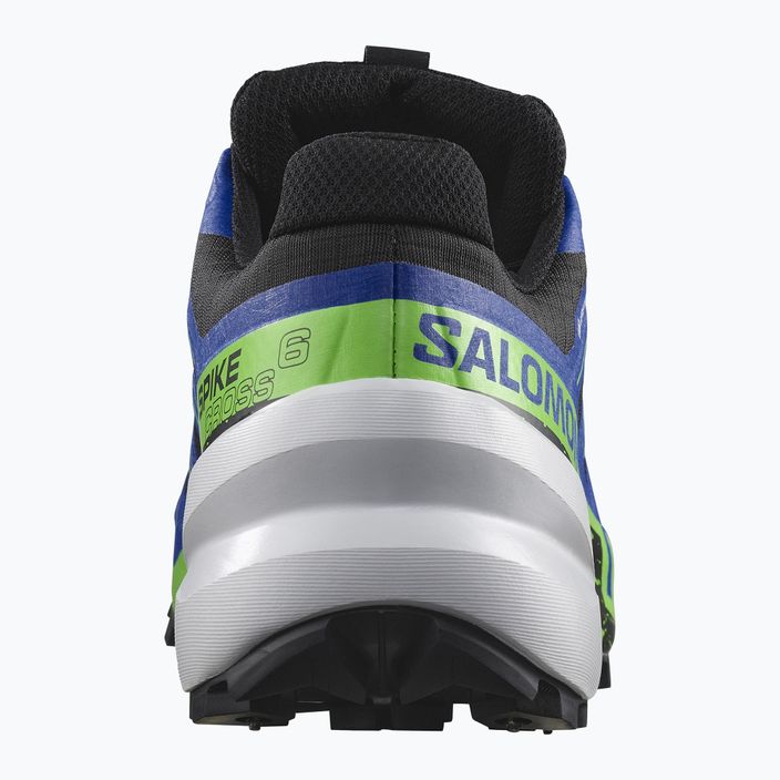Men's running shoes Salomon Spikecross 6 GTX black/surf the web/green gecko 10