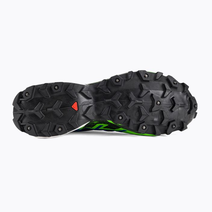 Men's running shoes Salomon Spikecross 6 GTX black/surf the web/green gecko 5