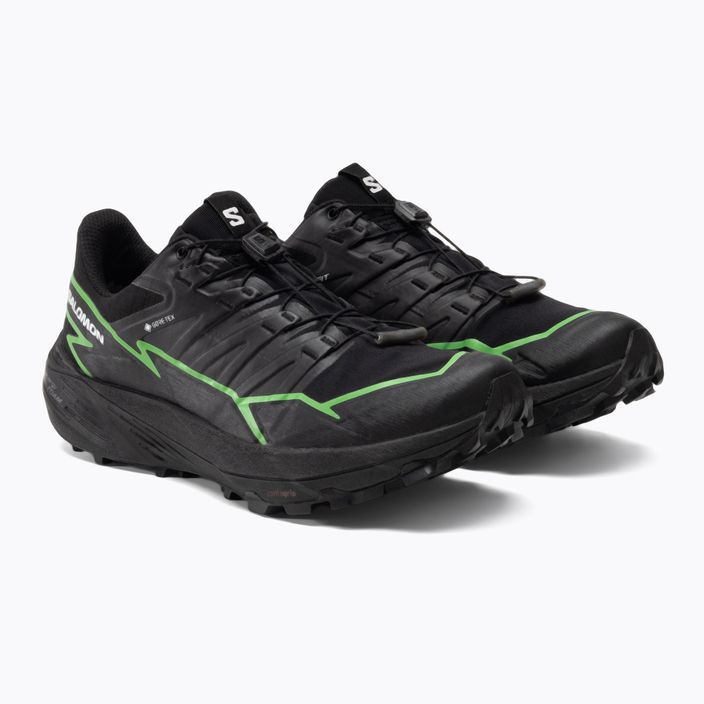 Salomon Thundercross GTX men's running shoes black/green gecko/black 6