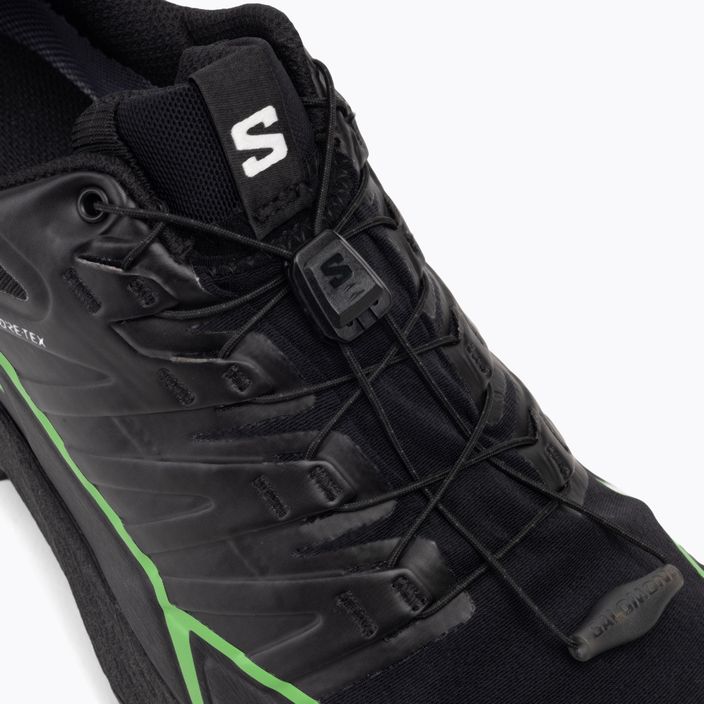 Salomon Thundercross GTX men's running shoes black/green gecko/black 10