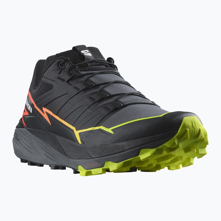 Salomon Thundercross men's running shoes black/quiet shade/fiery coral 14