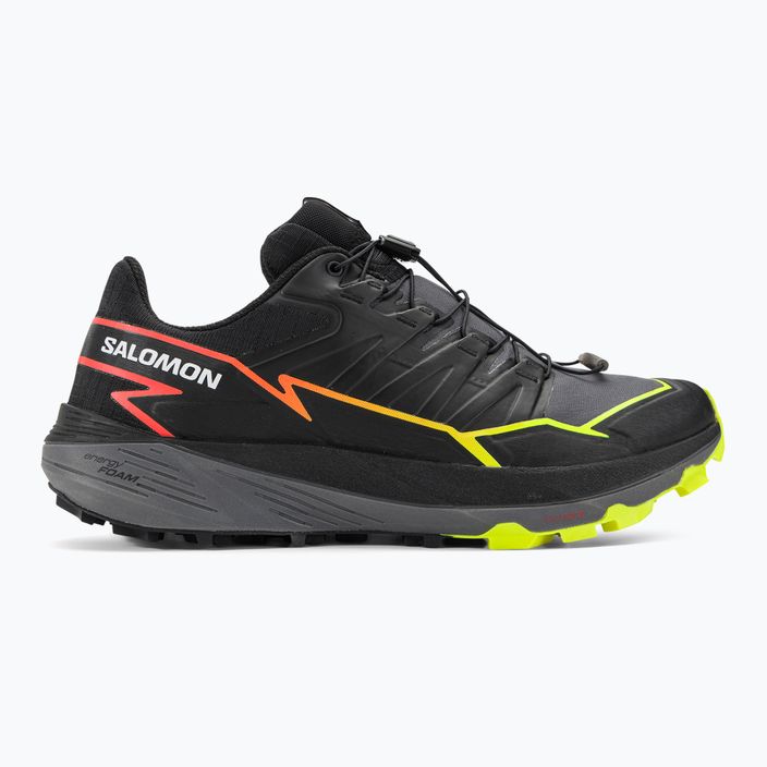 Salomon Thundercross men's running shoes black/quiet shade/fiery coral 2