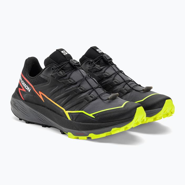 Salomon Thundercross men's running shoes black/quiet shade/fiery coral 7