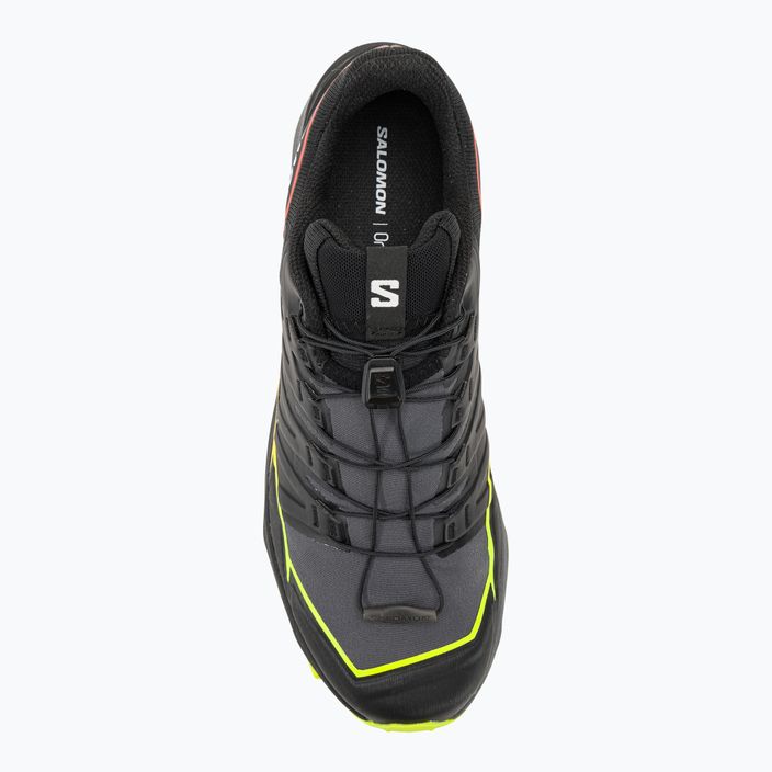 Salomon Thundercross men's running shoes black/quiet shade/fiery coral 9