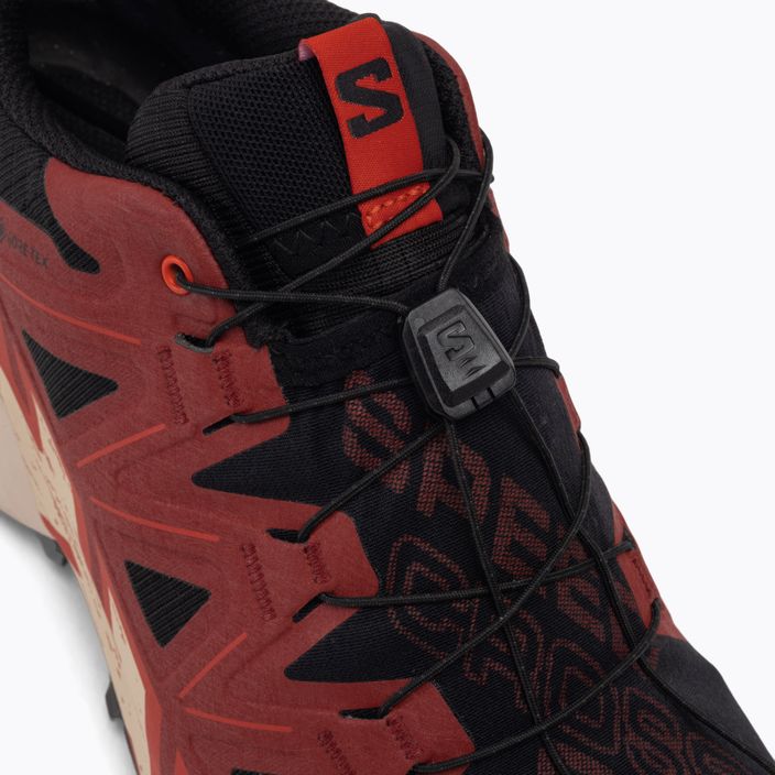 Salomon Speedcross 6 GTX men's running shoes black/red dahlia/poppy red 11