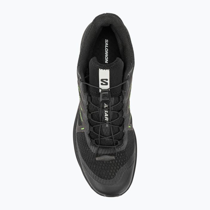 Men's Salomon Pulsar Trail running shoes black/black/green gecko 6