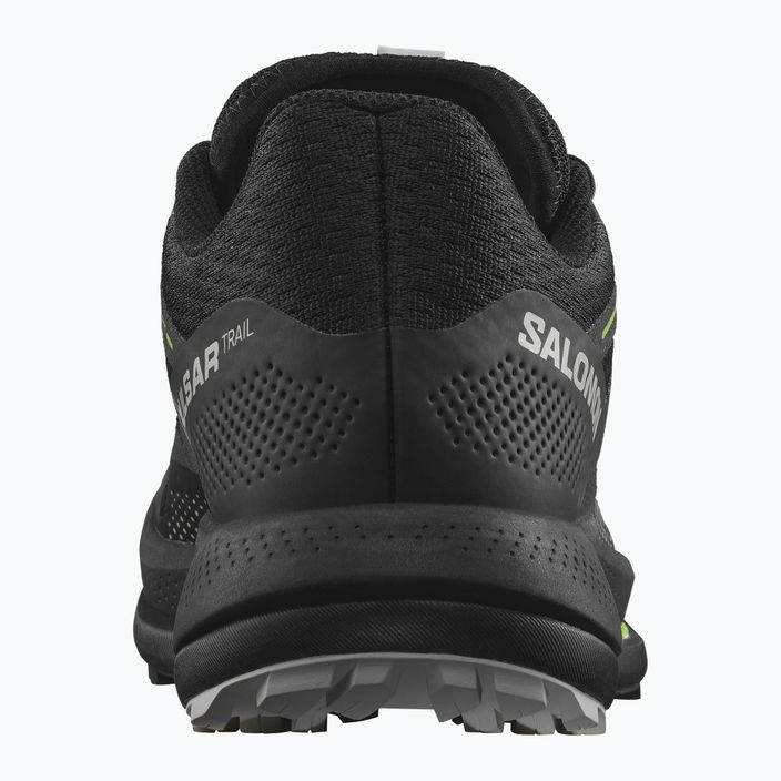 Men's Salomon Pulsar Trail running shoes black/black/green gecko 14