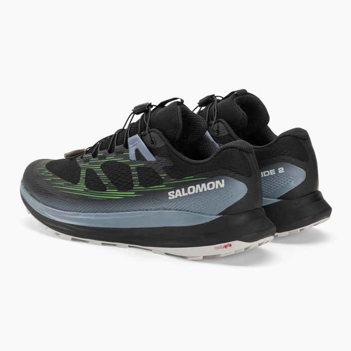 Men's running shoes Salomon Ultra Glide 2 black/flint stone/green gecko 3