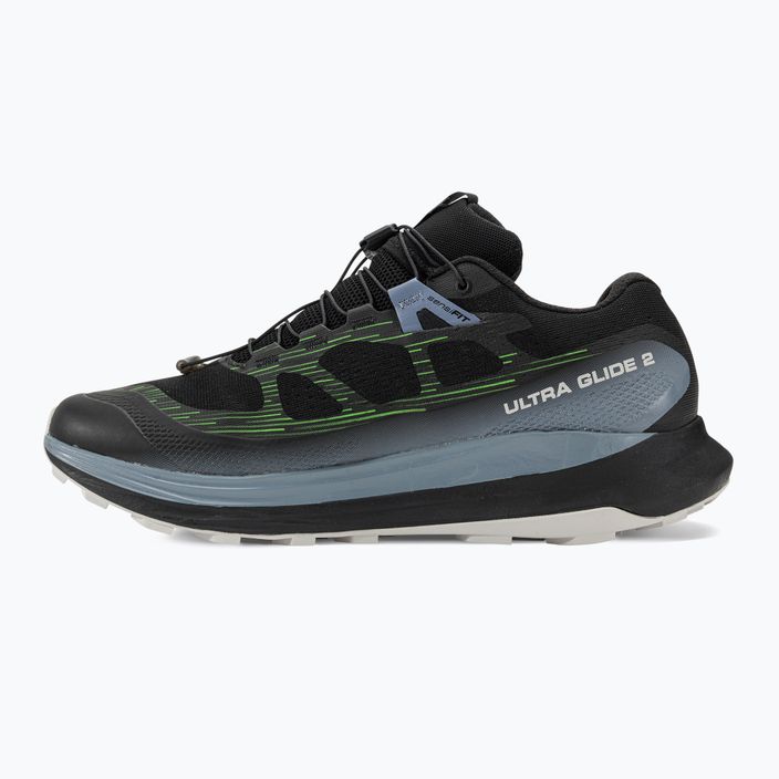Men's running shoes Salomon Ultra Glide 2 black/flint stone/green gecko 10