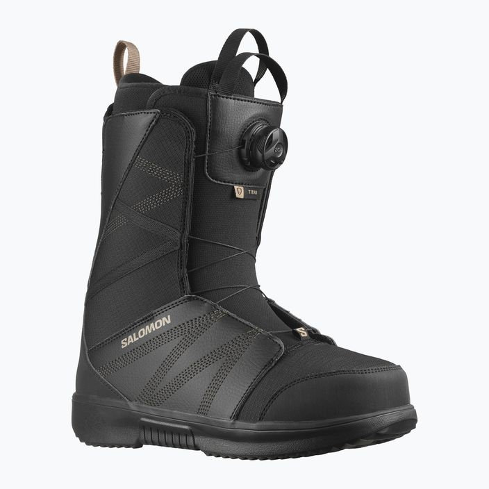 Men's snowboard boots Salomon Titan Boa black/black/roasted cashew 6