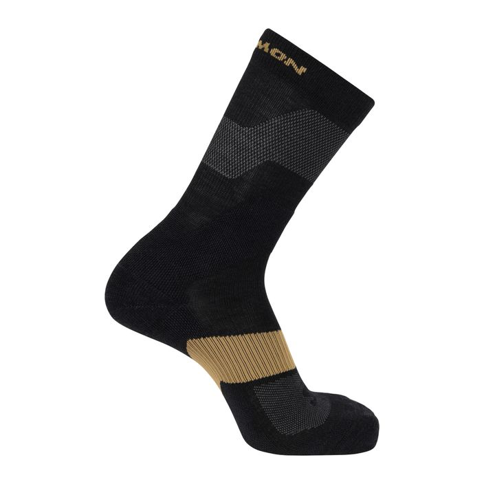 Salomon X Ultra Crew black/kelp trekking socks 2