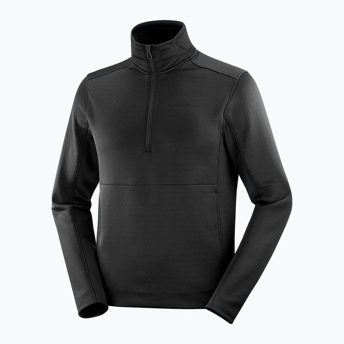 Men's Salomon Essential Midwarm deep black trekking sweatshirt 6