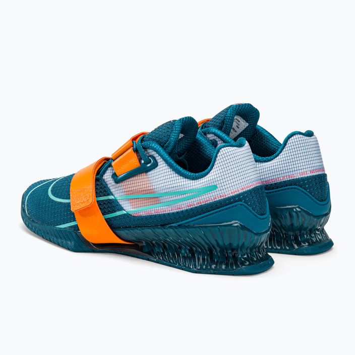 Nike Romaleos 4 blue/orange weightlifting shoes 3