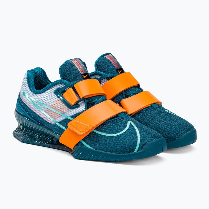 Nike Romaleos 4 blue/orange weightlifting shoes 4