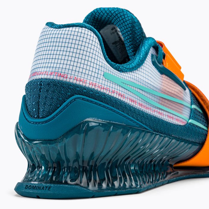 Nike Romaleos 4 blue/orange weightlifting shoes 9