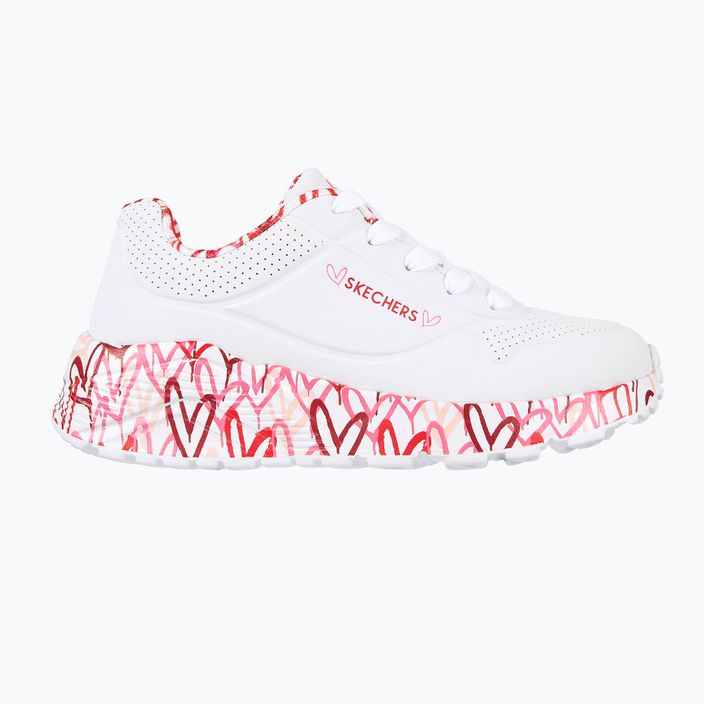 SKECHERS Uno Lite Lovely Luv white/red/pink children's sneakers 12